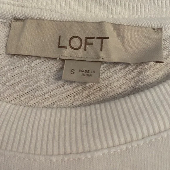 LOFT White dress with embroidered sleeves - Picture 2 of 8